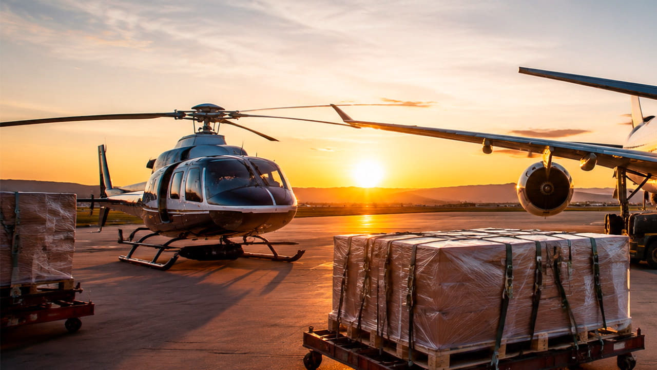 Aeronaves prontas para transporte aéreo de cargas